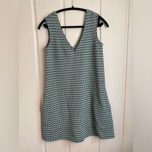 DVF Diane Von Furstenberg Blue and White Mini Dress